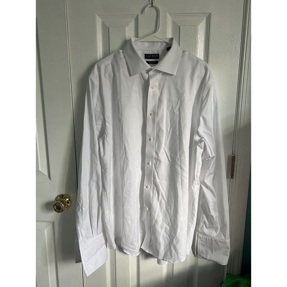 Lauren Ralph Lauren Black Label XL White Regular Button Down Long Sleeve‎ Shirt